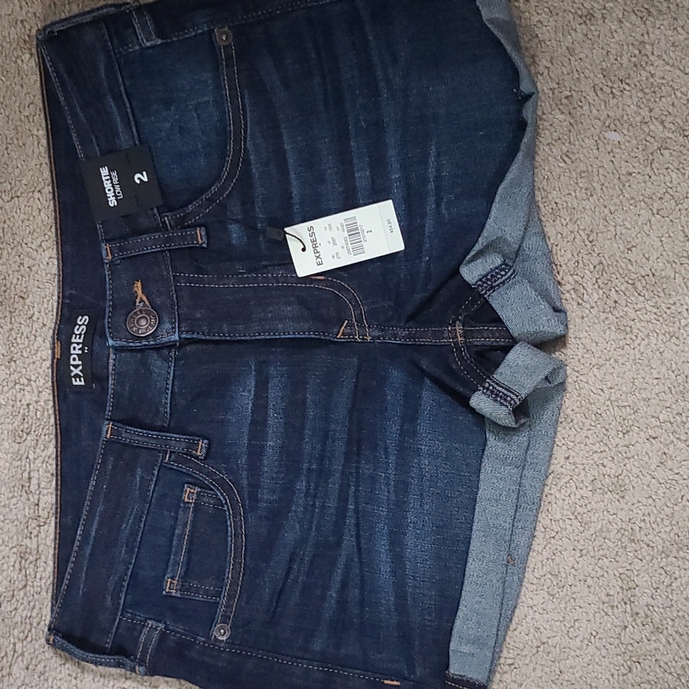 Express short brand new never used with tag  shortie low rise 2